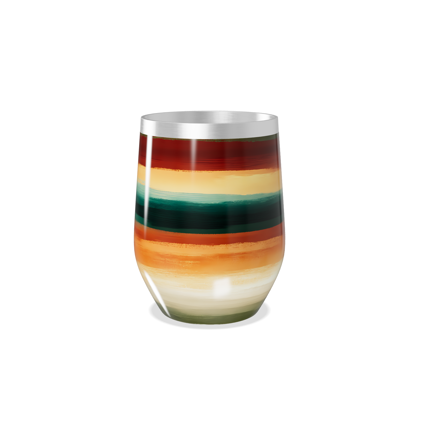 COPO TÉRMICO SLIM LISTRADO   AÇO INOX COLORIDO