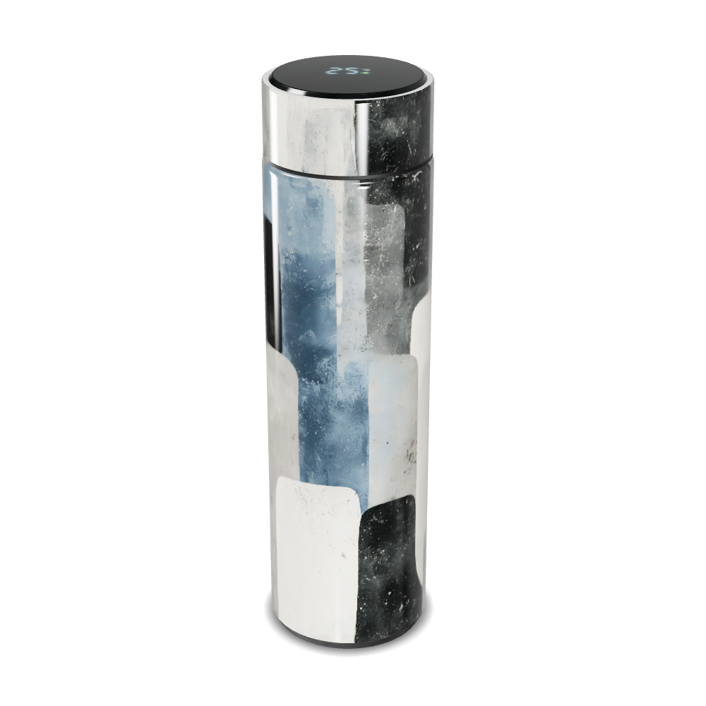 GARRAFA TÉRMICA TOUCH   AÇO INOX COM ESTAMPA MODERNA